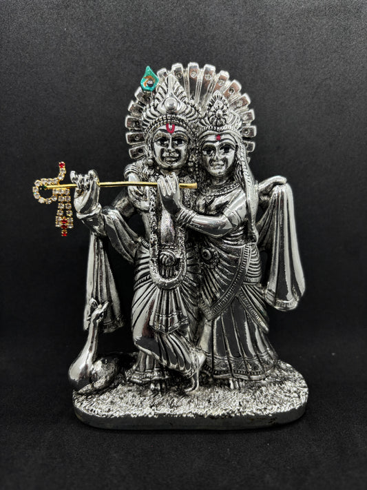 Silver Coated Radha Krishna 2